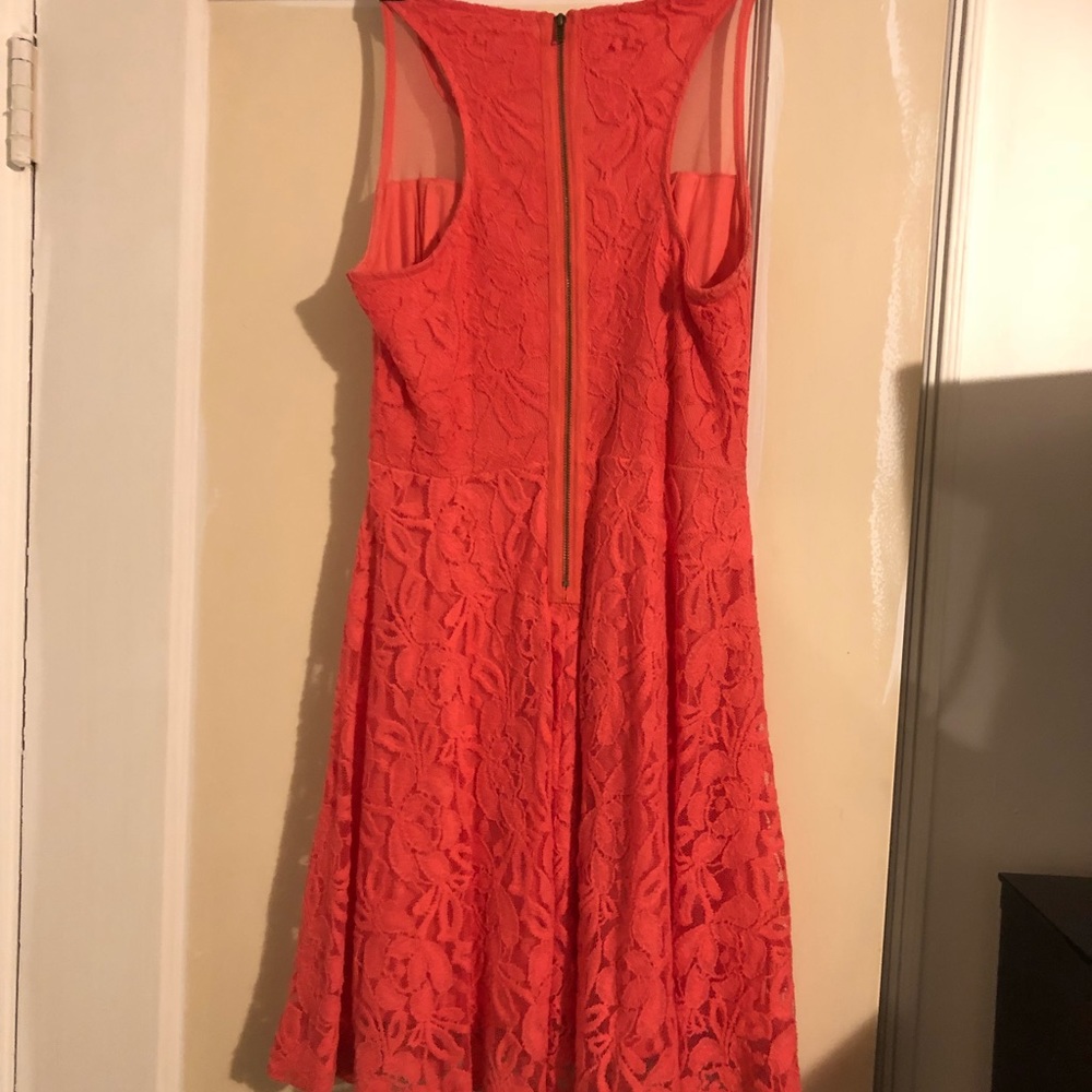 Tangerine colored dress